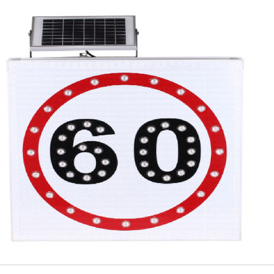 High Visibility Solar Powered 5W 12V Night Speed Limit Sign 60mph