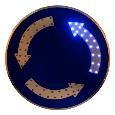 600mm Roundabout Solar Powered LED Flashing Lights Waterproof