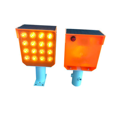 Rohs Certified IP65 Level Solar Powered Blinking Lights Long Orange
