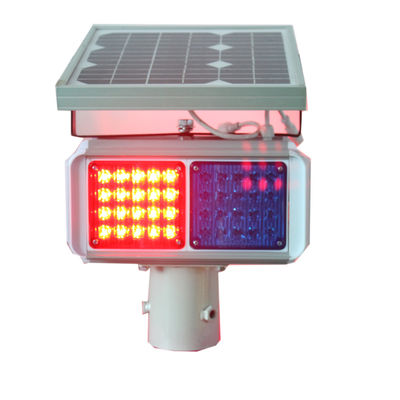 Red And Blue 5mm LED IP55 Solar Powered LED burst light for road safety