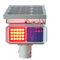 Rohs Approvel 300mm Solar Powered LED Flashing Lights , Red And Blue Visor Lights