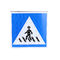 Flashing 11.1V 5AH Solar Pedestrian Crossing Sign , Zebra Crossing Road Sign