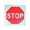 Stable Visible IP55 800mm Solar Powered LED Stop Signs , Aluminium Street Signs
