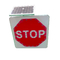 Aluminum Solar Powered Street Signs IP65 Square 6.6AH With Arabic Stop