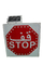 Aluminum Solar Powered Street Signs IP65 Square 6.6AH With Arabic Stop