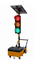Mobile IP68 Solar Traffic Light 8000mcd Poly carbonate For Road Safety