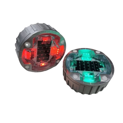 Red Color Embedded solar road stud light IP68 Protect Die Casting Aluminum Shell