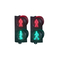 High Brightness LED Pedestrian Traffic Light 300mm Red Green Color Anti UV PC