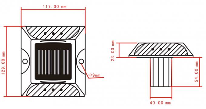 Wireless IP68 Waterproof 8000mcd Cat Eye Reflector For Safety 0